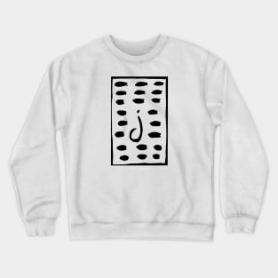 The painting of the letter j lowercase Crewneck Sweatshirt